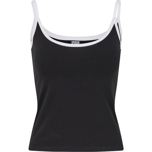 Urban Classics Top Damen Ladies Contrast Basic Top 2Er Pack Schwarz/Weiß Xl-image