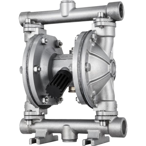 Succebuy Pompa Pneumatica A Doppia Membrana, Ingresso E Uscita Da 1/2 Pollice, Acciaio Inossidabile, 3 Gpm, Max. 90 Psi, Membrana In Ptfe, Pompa Pneumatica Per Petrolio, Diesel, Olio E Fluidi A Bassa Viscosità-image