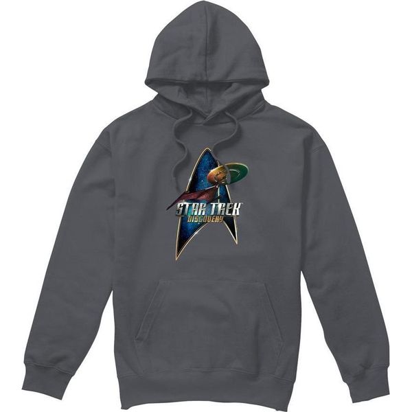 Star Trek: Discovery - Felpa Con Cappuccio Da Uomo TV8161 (Xxl) (Carbone)-image