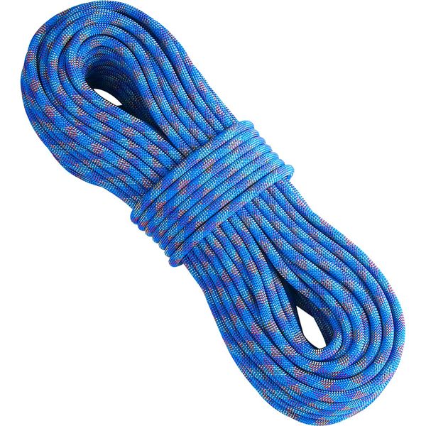 Succebuy Corda Da Arrampicata Dinamica Da 10,2 Mm, 60 M (197 Piedi), Resistenza 25 Kn, Fibra Elastica Con Moschettone In Acciaio Per Calate In Corda Doppia, Soccorso E Fuga - Blu-image