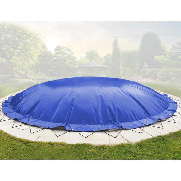 Airdeluxe® Copertura Gonfiabile Rotonda Per Piscina (Diametro Piscina: 300 Cm, Blu) Copertura Per Piscina In Telone Per Camion, Copertura Invernale Per Piscina-image