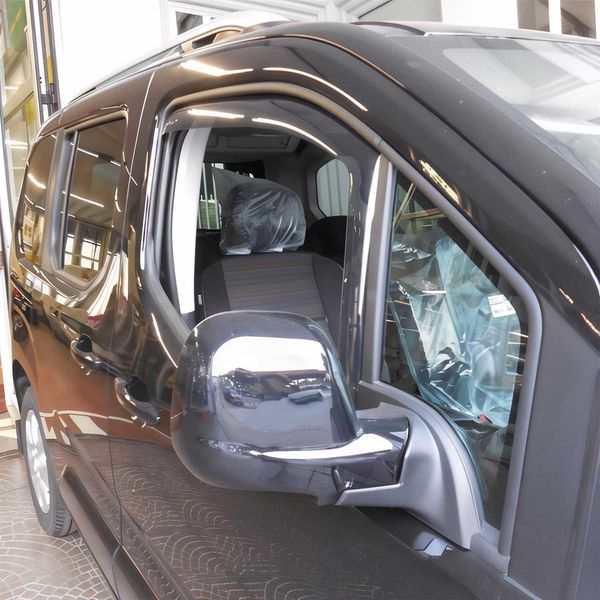 Paravento Parapioggia Per Citroen Berlingo 2018-2025 Acrilico Scuro 2 Pezzi-image