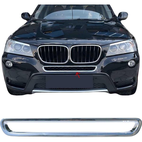 Modanature Griglia Radiatore Modanature Griglia Per Bmw X3 F25 2010-2013 Cromo Abs Argento 1Pc-image