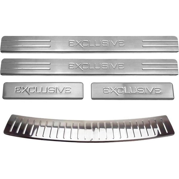 Protezione Laterale Per Ford Kuga 2008-2012 In Acciaio Inox Set 5 Pezzi-image