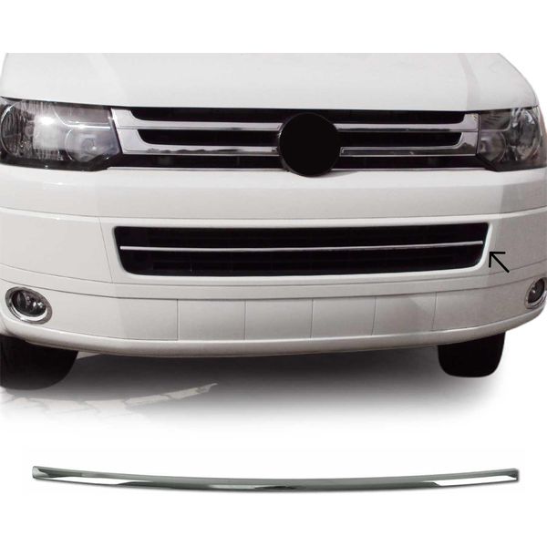 Modanature Griglia Radiatore Modanature Griglia Per Vw Transporter T5 2010-2015 Cromo Argento-image
