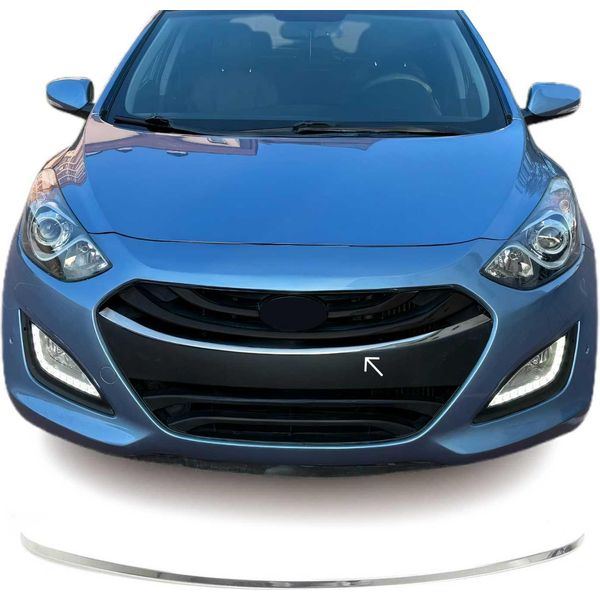 Modanature Griglia Radiatore Modanature Griglia Per Hyundai I30 Coupé 2013-2017 Cromo Argento-image