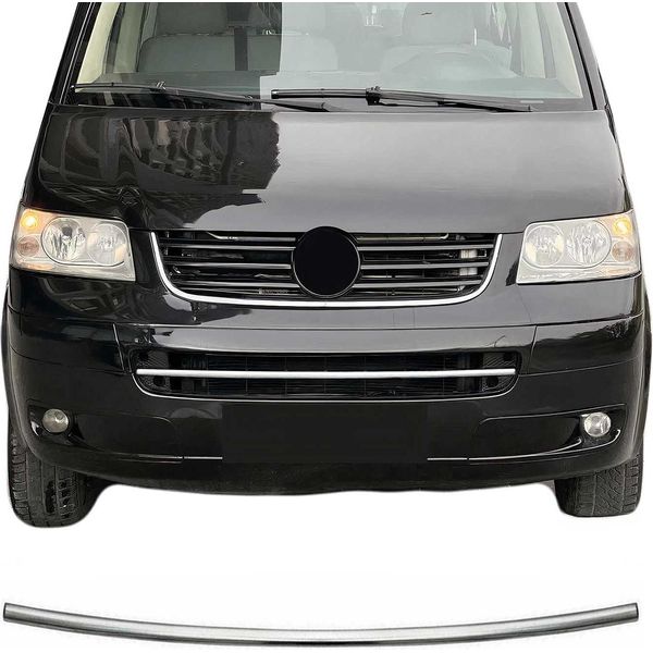 Modanature Griglia Radiatore Modanature Griglia Per Vw Transporter T5 2003-2010 Cromo Argento-image