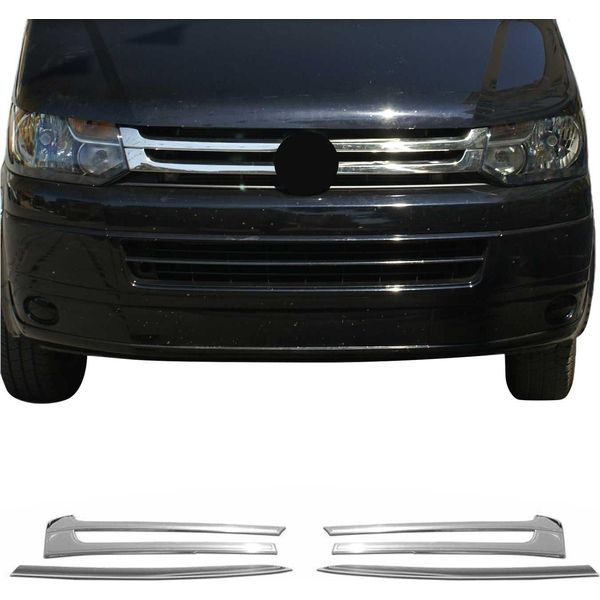 Modanature Griglia Radiatore Modanature Griglia Per Vw Multivan T5 2009-2015 Cromo Argento 4X-image