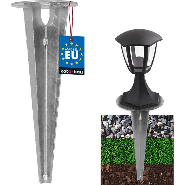 Kotarbau® Picchetto A Terra Manicotto Drive-In Per Lampade Da Giardino ⌀ 115 Mm In Acciaio Zincato Picchetto A Terra Ancoraggio A Terra Ancoraggio A Terra Supporto A Terra Drive-In Per Lampade Da Giardino Manicotto A Terra Ancoraggio A Terra-image