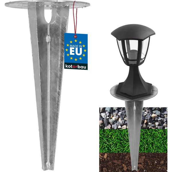 Kotarbau® Picchetto A Terra Manicotto A Innesto Per Illuminazione Da Giardino ⌀ 150 Mm In Acciaio Zincato Picchetto A Terra Ancoraggio A Terra Ancoraggio A Innesto Per Lampade Da Giardino Manicotto A Innesto A Terra Ancoraggio-image