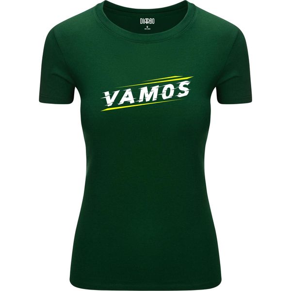 T-Shirt Da Donna Diarbo Con Stampa Sportiva Vamos! Verde Scuro Taglia M-image