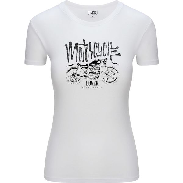 Diarbo T-Shirt Da Donna Con Stampa Amante Moto Amante Moto Bianco Taglia Xl-image