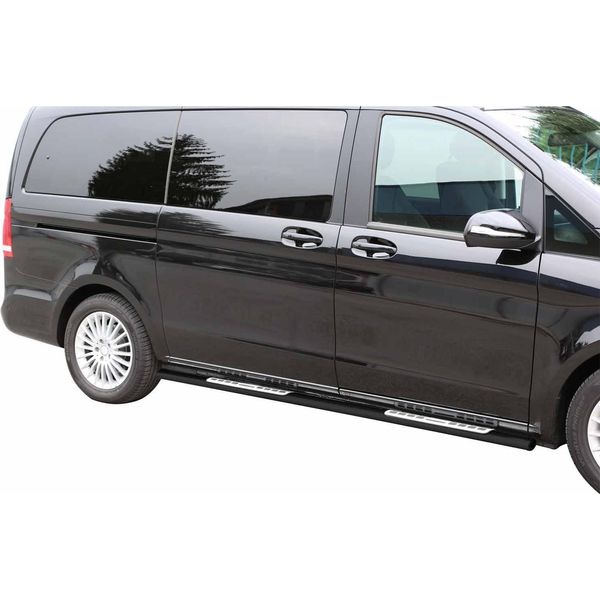 Pannelli Paraurti In Acciaio Per Mercedes Vito W447 2014-2025 L1 Nero 2X-image