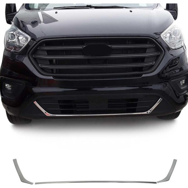 Modanature Griglia Radiatore Modanature Griglia Per Ford Transit Custom 2018-2024 Cromo 3X-image