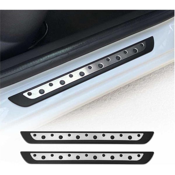 Modanature Soglie Porta Per Bmw Serie 3 E46 1998-2007 Cromo Plastica 2X-image