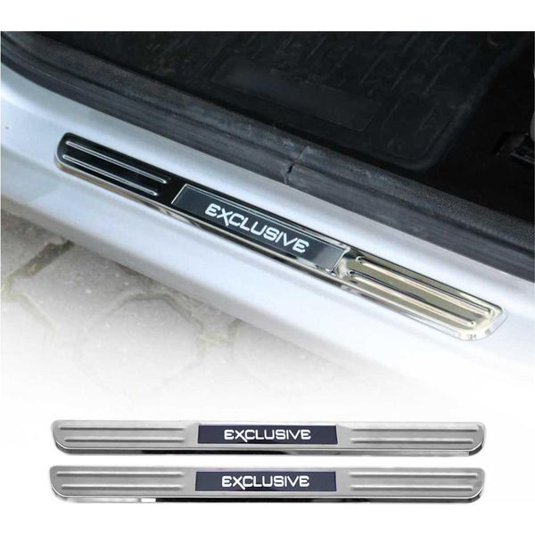 2X Modanature Soglia Porta Esclusivo Per Mitsubishi Outlander 2012-2025 Cromo-image