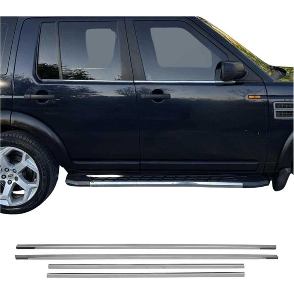 Modanature Per Finestrini Per Land Rover Discovery 2004-2009 In Acciaio Inox Cromato 4X-image