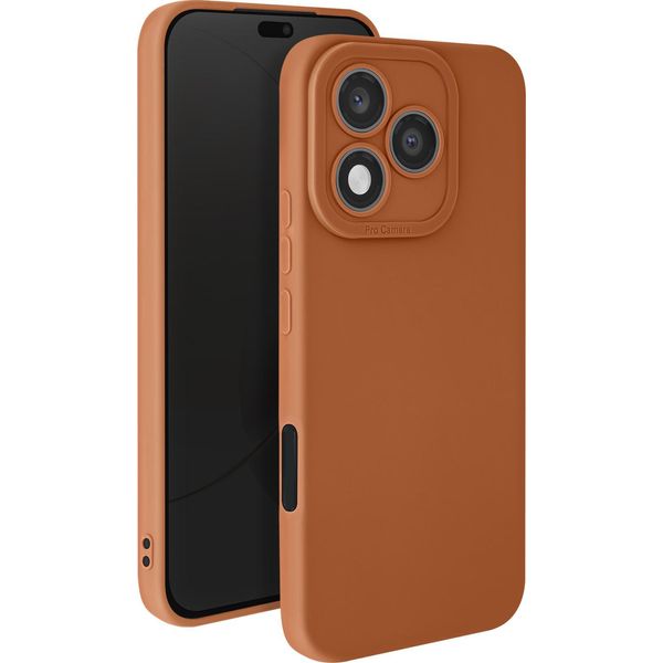 Avizar, Cover Honor 400 Lite In Silicone Liscio Protezione Fotocamera Blu, Marrone-image