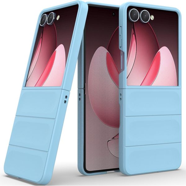Custodia Per Samsung Galaxy Z Flip 7 Custodia Rigida Pc Opaca Antiurto Antiscivolo Blu-image