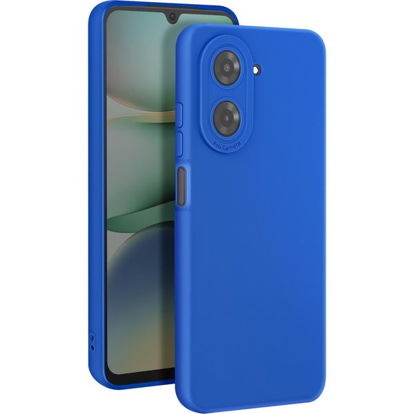Avizar, Cover Honor 400 Lite In Silicone Liscio Protezione Fotocamera Rosso, Blu-image