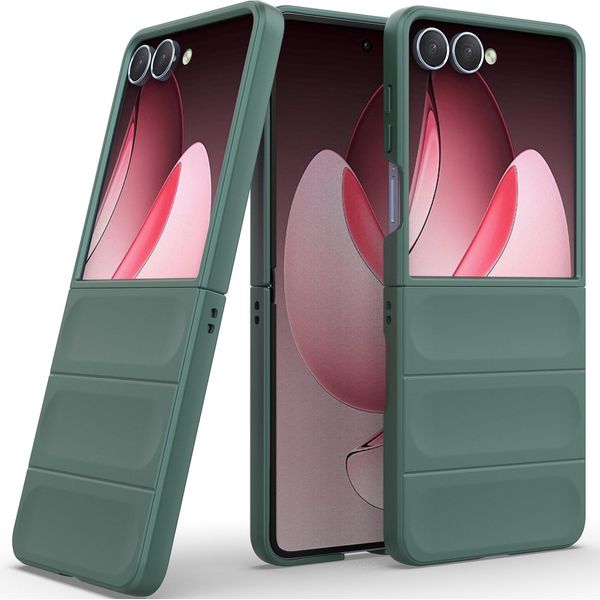 Custodia Per Samsung Galaxy Z Flip 7 Custodia Rigida Pc Opaca Antiurto Antiscivolo Verde-image