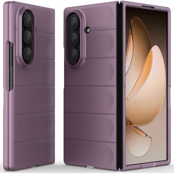 Custodia Per Samsung Galaxy Z Fold 7 Custodia Rigida Pc Opaca Antiurto Antiscivolo Viola-image