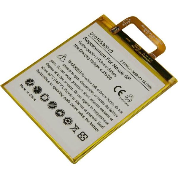 Avizar, Batteria Di Ricambio Nexus 6P Li-Polymer 3.8V 3450Mah,-image