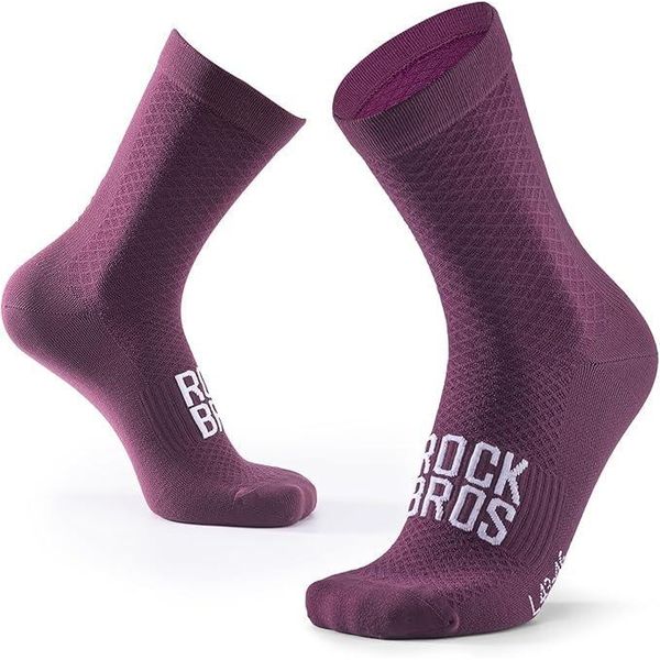 Rockbros Road-To-Sky 1 Paio Di Calzini Da Ciclismo Uomo Donna Calzini Sportivi Traspiranti Da Corsa Lunghi Multicolore Viola L-image