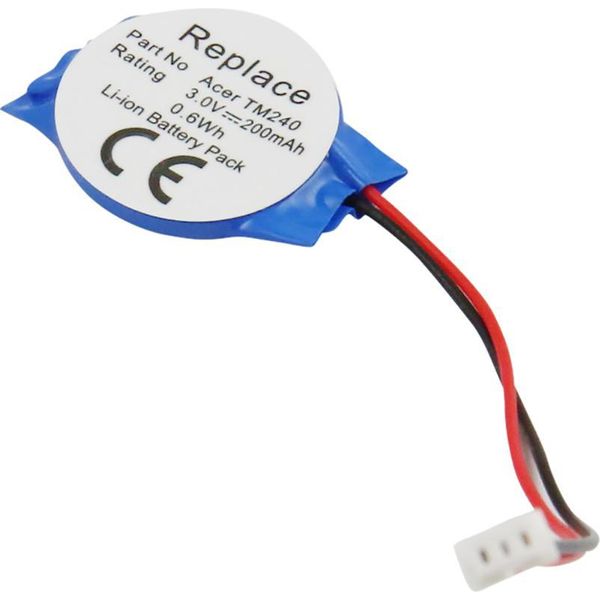 Avizar, Batteria Di Backup Cmos Li-Ion 3V 200Mah 0,6Wh Per Acer TM240,-image