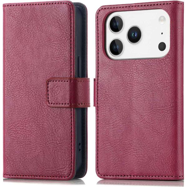 Imoshion Custodia Per Telefono Cellulare Per Apple Iphone 17 Pro Max - Custodia A Libro Flip - Rosso-image