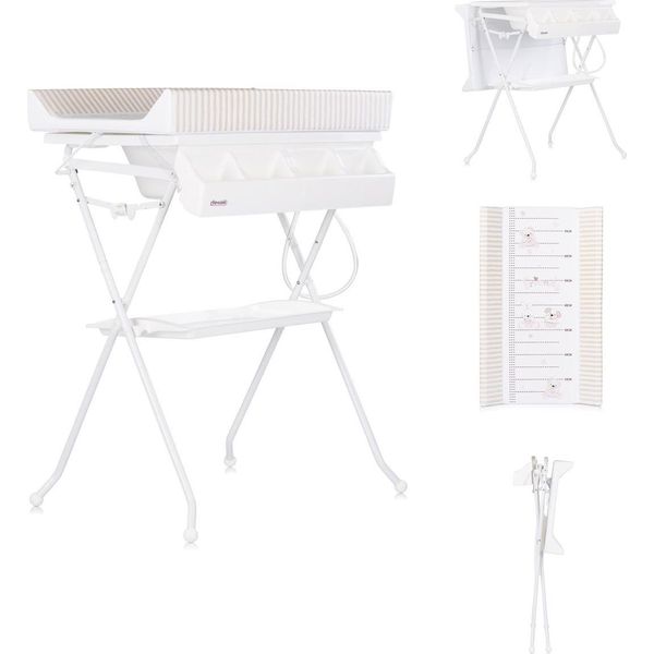 Chipolino Fasciatoio 2 In 1 Aqua Vassoio Accessori Pieghevole Supporto Spina Beige-image