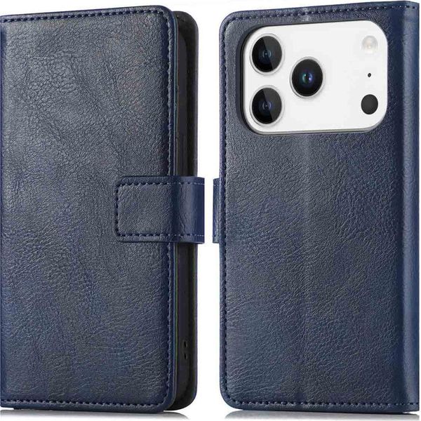 Imoshion Custodia Per Cellulare Per Apple Iphone 17 Pro Max - Custodia A Libro Flip - Blu Scuro-image