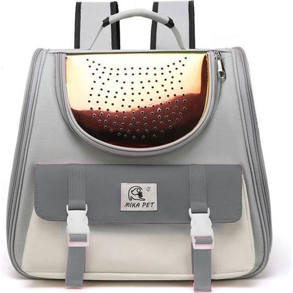 Inf Zaino Per Trasportino Per Animali Domestici - Portatile E Confortevole Grigio Laser-image