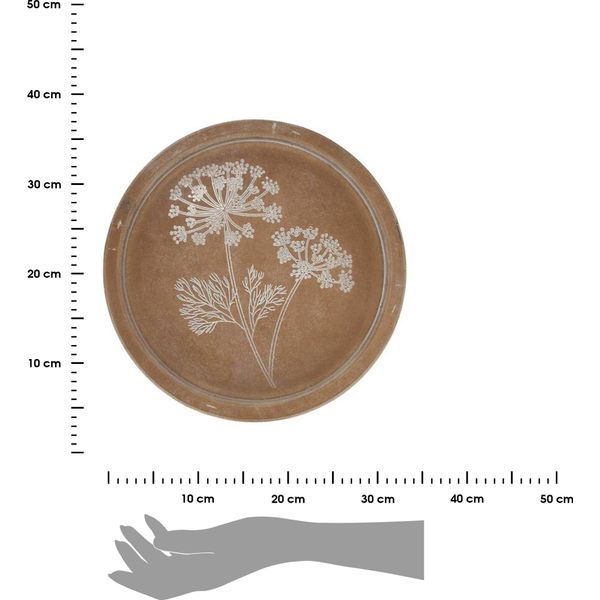 Vassoio Decorativo Dijk 38 Cm Vassoio Rotondo Da Portata Decorazione Marrone-image