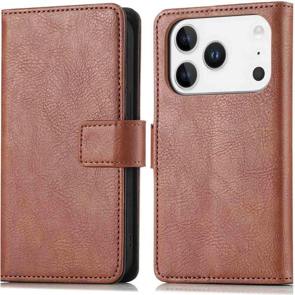 Imoshion Custodia Per Cellulare Per Apple Iphone 17 Pro Max - Custodia A Libro Flip - Marrone-image
