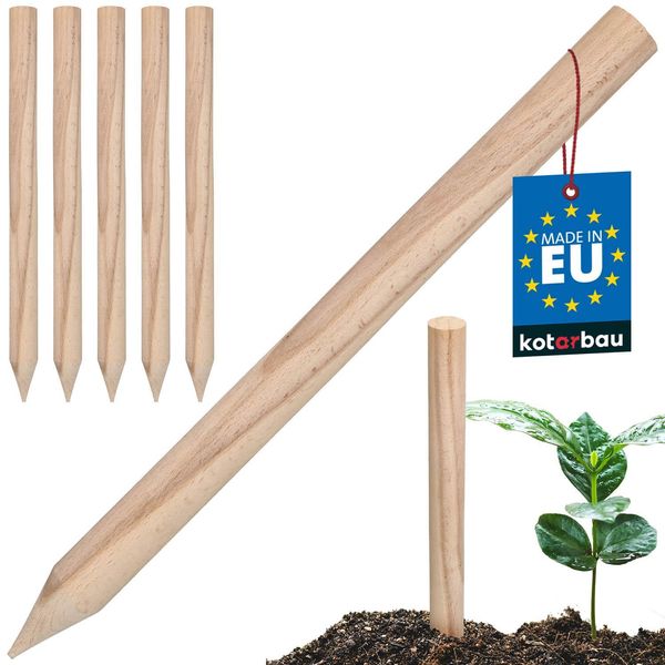 Kotarbau® Set Di 5 Pali In Legno Per Fagioli Da 40 Cm Pali In Legno Pali In Legno Di Faggio Pali In Legno Pali In Legno Palo Di Messa A Terra Palo In Legno Duro Palo Di Messa A Terra Rotondo-image