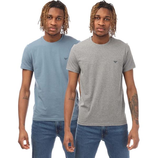 Emporio Armani - T-Shirt Da Uomo (2 Pezzi) GT4165 (M) (Grigio/Blu)-image