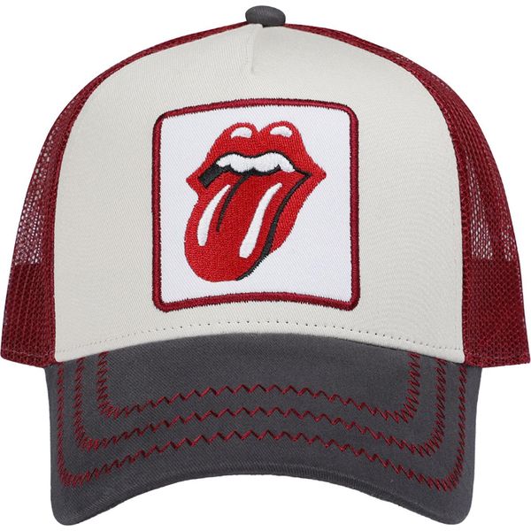 Amplified - Cappello Trucker GD2983 (Taglia Unica) (Beige/Grigio/Rosso Scuro)-image