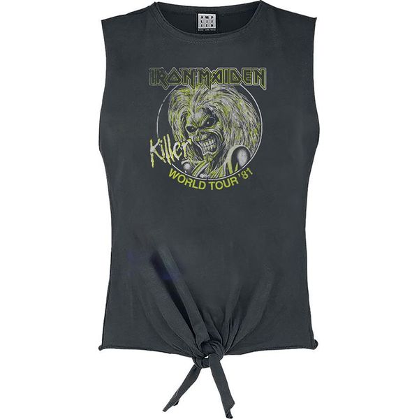 Amplified - Top Corto "Killer World Tour '81"" Da Donna GD2943 (Xxl) (Charcoal)"-image
