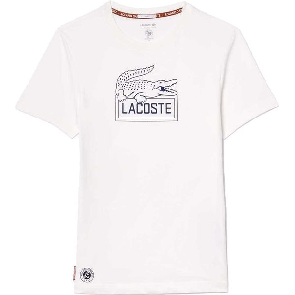 Lacoste - T-Shirt "Roland Garros Edition"" Extra Dry Per Uomo/Donna Unisex - Tennis GT4772 (Xs) (Bianco)"-image
