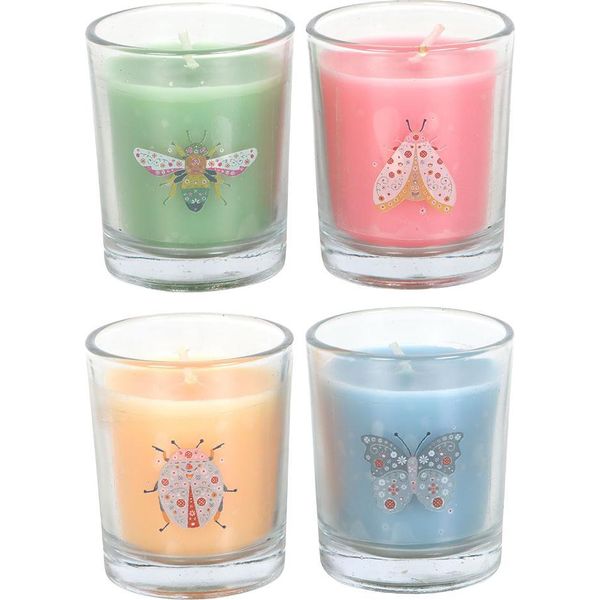 Qualcosa Di Diverso - Candela Profumata "Mandarino E Bergamotto"", Scarabeo Floreale 4-Pack SD10190 (Taglia Unica) (Colorato)"-image
