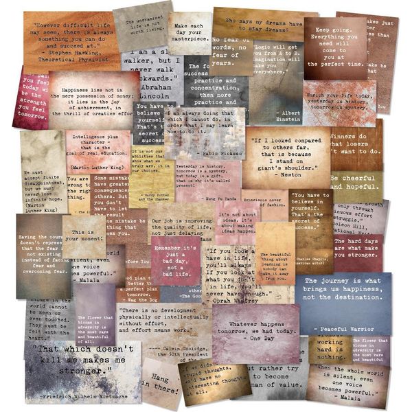 Inf Adesivi Vintage Con Citazioni Motivazionali - 60 Pezzi Estetici-image