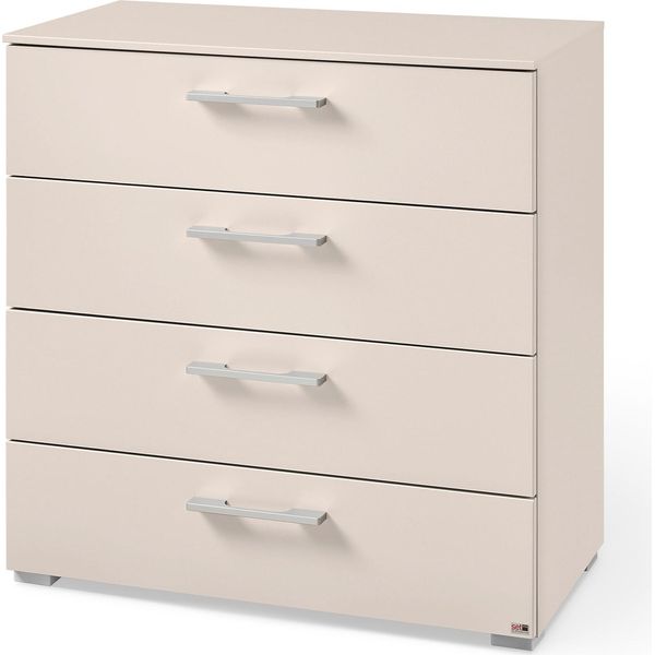 Schubkastenkommode "Henderson", Beige (Champagner), B:80Cm H:81Cm T:42Cm, Holzwerkstoff, Set One By Musterring, Sideboards, Mit 4 Schubladen Inkl. Selbsteinzug Und DäMpfung-image