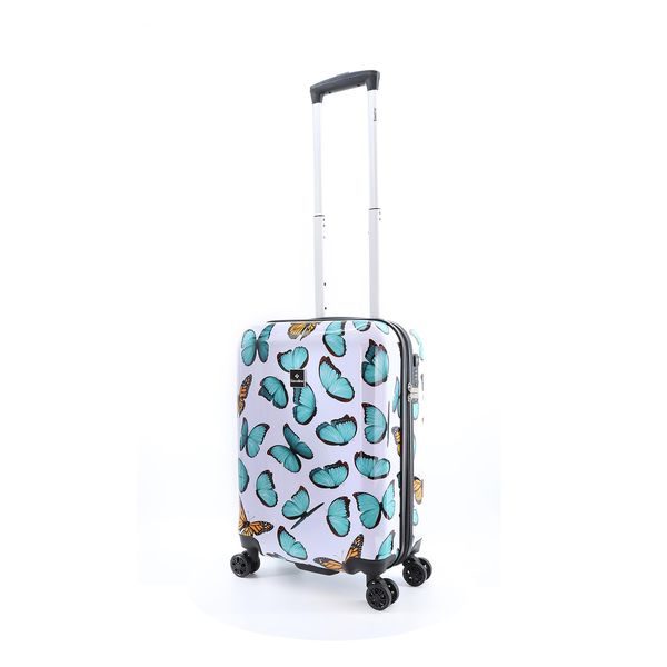 Koffer Saxoline "Springful", Gr. B/H/T: 36Cm X 55Cm X 20Cm, Bunt (Weiß, Mehrfarbig), Polyester, Koffer, Mit Integriertem Zahlenschloss-image