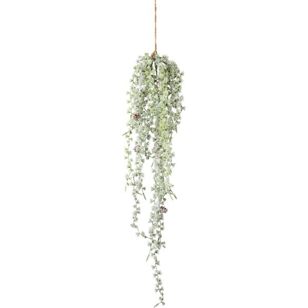 Winterliche Kunstpflanze Creativ Green "Weihnachtsdeko", GrüN, H:83Cm, Kunststoff, Kunstpflanzen, Weihnachtsgirlande, HäNgezweige Mit Zapfen, Beschneit-image
