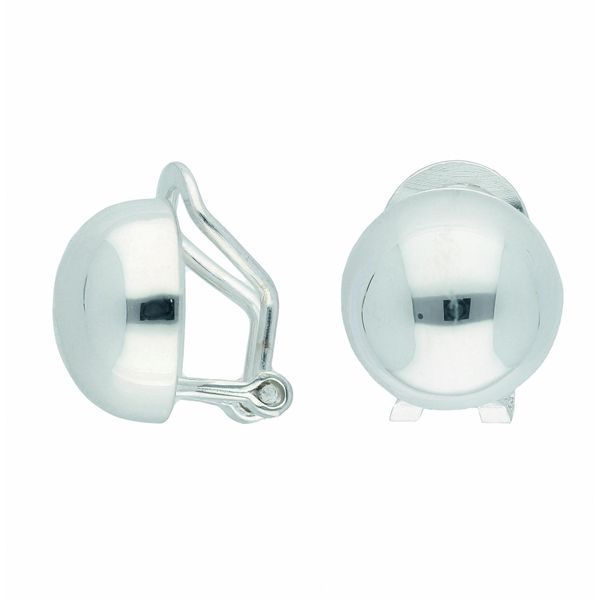 Paar Ohrclips Adelia´S "Damen 925 Silber Ohrringe Ohrclips Ø 11,5 Mm", Silber, Ohrringe, Damen, Damen, Silber 925 (Sterlingsilber), Silberschmuck FüR Damen-image