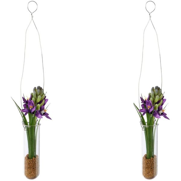 Kunstblume Creativ Green "Hyacinthe In HäNgevase", Lila, B:4Cm H:35Cm, Kunststoff, Kunstpflanzen-image