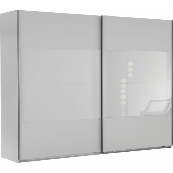 SchwebetüRenschrank Wimex "Easy", Weiß (Weiß, WeißGlas), B:180Cm H:210Cm T:65Cm, SchräNke, SchwebetüRenschrank, Mit Teilglas-image