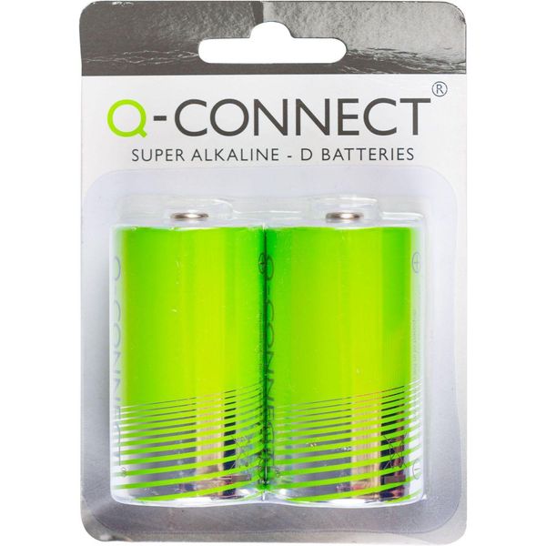 Q-Connect® KF00491 Pile Super Alcaline - Mono/Lr20/D 1,5Volt, 2 Pezzi-image