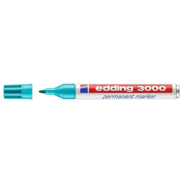 Edding 4-3000014 3000 Marcatore Permanente - Ricaricabile, 1,5 - 3 Mm, Turchese-image